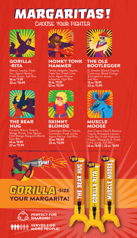 Gorilla Taco Bar Menu