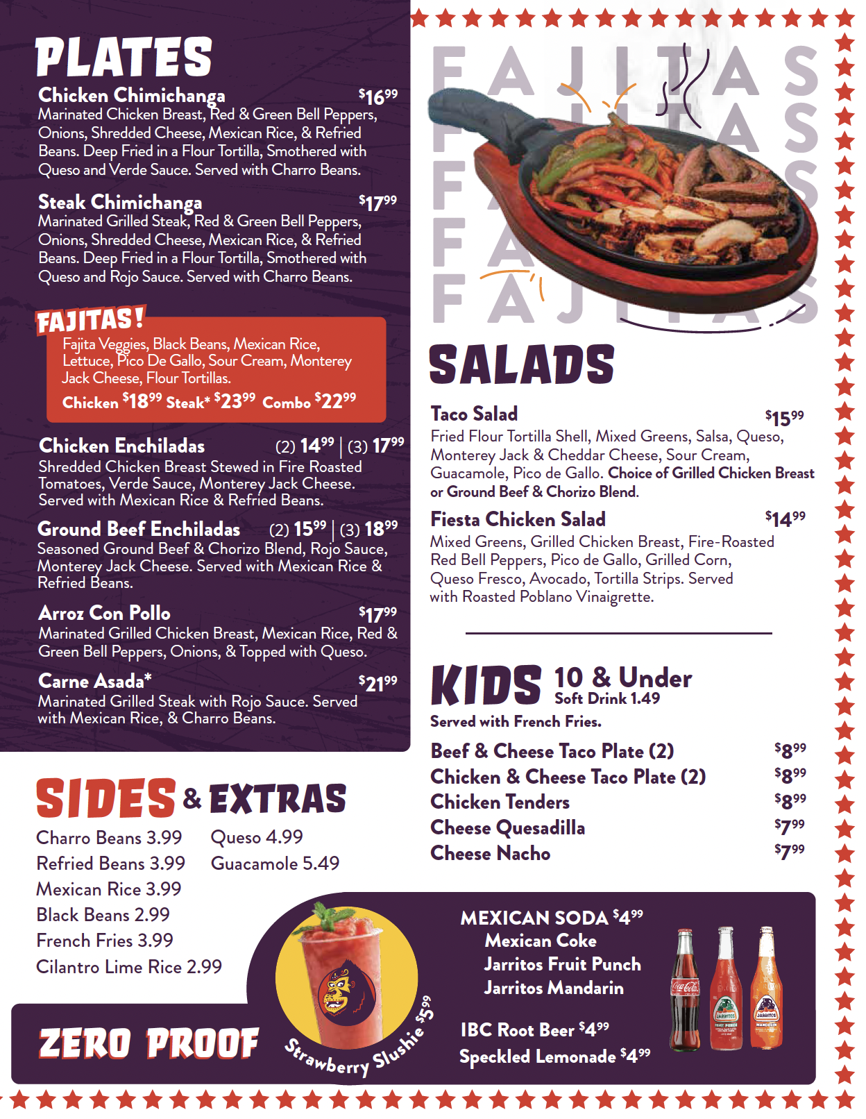 Gorilla Taco Menu Right Side
